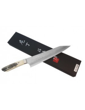 Takeshi Saji Jeleni róg Ręcznie kuty nóż Santoku 18 cm SRS-13