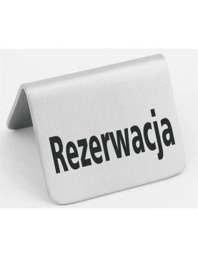 tabliczka "rezerwacja"